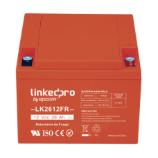 Batería 12 V / 26 Ah / UL / Tecnología AGM-VRLA / Vida útil promedio de 5 años / Retardante a la Flama / Para uso en equipo electrónico, Alarmas de Intrusión / Incendio/ Control de acceso / Video Vigilancia / Term