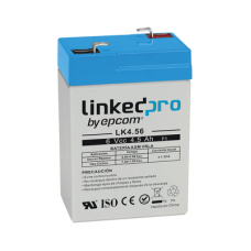 Batería 6 V / 4.5 Ah / UL / Tecnología AGM / Vida útil promedio 5 años / Para uso en equipo electrónico, Alarmas de Intrusión / Incendio/ Control de acceso / Video Vigilancia / Terminales F1 ( Incluye adaptador F2