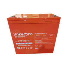 Batería 12 V / 55 Ah / UL / Tecnología AGM-VRLA / Vida útil promedio de 5 años / Retardo a la flama / Para uso en equipo electrónico, Alarmas de Intrusión / Incendio/ Control de acceso / Video Vigilancia / Termina