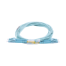 Jumper de Fibra Óptica Multimodo OM3 50/125 LC-LC OFNR (Riser), 2.0 mm, Dúplex, Aqua, 3 Metros (9.84 Pies)