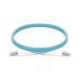 Jumper de Fibra Óptica Multimodo OM3 50/125 LC-LC OFNR (Riser), 2.0 mm, Dúplex, Aqua, 5 Metros (16.40 Pies)