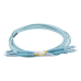 Jumper de Fibra Óptica Multimodo OM4 50/125 LC-LC OFNR (Riser), 2.0 mm, Dúplex, Aqua, 2 Metros (6.56 Pies)