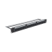 Panel de Parcheo de Impacto (110) UTP de 24 Puertos Cat6A, 19 Pulgadas (48.26 cm), con Barra para Organizar Cables y Espacio para Etiqueta