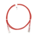 Cable de Parcheo Slim UTP Cat6 - 1.5 Metros (4.92 Pies) Rojo Diámetro Reducido (28 AWG)
