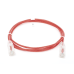 Cable de Parcheo Slim UTP Cat6 - 1.5 Metros (4.92 Pies) Rojo Diámetro Reducido (28 AWG)