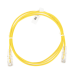Cable de Parcheo Slim UTP Cat6 - 1.5 Metros (4.92 Pies) Amarillo Diámetro Reducido (28 AWG)