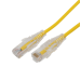 Cable de Parcheo Slim UTP Cat6A - 5 Metros (16.40 Pies) Amarillo, Diámetro Reducido (28 AWG)