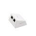 Caja de Pared Angulada Incluye 2 Jacks UTP Cat5e Keystone