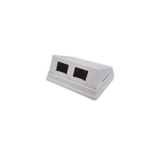 Caja de Pared Angulada Incluye 2 Jacks UTP Cat5e Keystone Caja de Pared Angulada Incluye 2 Jacks UTP Cat5e Keystone