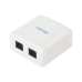 Caja de Pared con 2 Puertos, Incluye 2 Jacks UTP Cat6A
