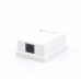 Caja de Pared con 1 Puerto Keystone, Incluye Jack Cat5e