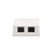 Caja de Pared con 2 Puertos, Incluye 2 Jacks UTP Cat5e Keystone