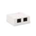 Caja de Pared con 2 Puertos, Incluye 2 Jacks UTP Cat5e Keystone