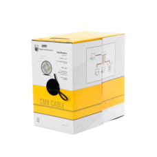 Bobina de Cable de 305 Metros (1000 Pies) Cat5e, Aleación de Cobre y Aluminio (CCA), Color Negro, Uso Interior