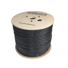 Bobina de Cable Siamés Cat5e CCA + 2 Cables Gruesos (16 AWG) para Alimentar Cámaras Más Lejos / 305 Metros (1000 Pies) / Instalación en Exterior / Uso Industrial para Climas Extremos