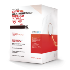 Bobina de Cable de 152 Metros (499 Pies), Cat5e, FTP, Blindado, para Intemperie, Color Negro, UL, Color Negro, para Aplicaciones en Video Vigilancia, Redes de Datos