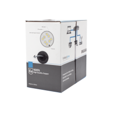 Bobina de Cable de 305 Metros (1000 Pies), Cat5e, Alto Desempeño, de Color Gris, UL, para Aplicaciones en Video Vigilancia, Redes de Datos. Uso Interior