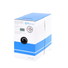 Bobina de Cable de 305 Metros (1000 Pies), Cat5e, 24 AWG, Color Gris, UL, para Aplicaciones en Videovigilancia, Redes de Datos. Uso Interior