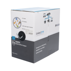 Bobina de Cable de 305 Metros (1000 Pies), Cat5e, Alto Desempeño, de Color Gris, UL, para Aplicaciones en Video Vigilancia, Redes de Datos. Uso Interior