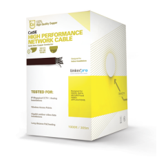 Bobina de Cable de 305 Metros (1000 Pies), Cat5e, Alto Rendimiento, Color Blanco, UL, para Aplicaciones en Video Vigilancia, Redes de Datos. Uso en Interior