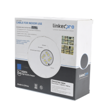 Cable Cat5e de Alto Rendimiento, con Certificaciones ETL, UL, Color Gris, de 100 Metros (328 Pies) para Aplicaciones en CCTV, Redes de Datos. Uso Interior.