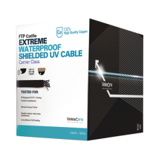 Bobina de Cable de 305 Metros (1000 Pies), Cat5e, Color Negro, Sin Blindar, para Aplicaciones de Video Vigilancia, Redes de Datos. Uso en Intemperie