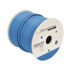 Bobina de Cable Siamés Cat6 UTP 100% Cobre + 2 Cables Gruesos (18 AWG) para Alimentar Cámaras Más Lejos / 152 Metros (500 Pies) / Instalación en Exterior / Uso Industrial para Climas Extremos