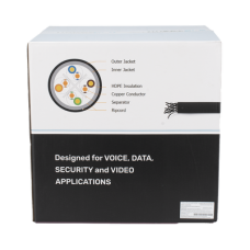 Bobina de Cable UTP 305 Metros (1000 Pies), Cat6 con Doble Forro, para Exterior, Climas Extremos, Color Negro