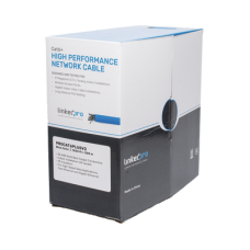 Bobina de Cable de 305 Metros (1000 Pies) Cat6+, CM, Calibre 23 Alto Rendimiento, ETL, UL, Color Azul, Super Flexible, para Aplicaciones de Video Vigilancia, Video HD, y Redes de Datos. Uso Interior.