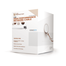 Bobina de Cable de 152 Metros (500 Pies) Cat6+ Calibre 23 Alto Desempeño, Super Flexible, UL, Color Blanco, para Aplicaciones de Video Vigilancia y Redes de Datos