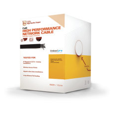 Bobina de Cable de 152.5 Metros (500 Pies) Cat6+ Calibre 23 Alto Desempeño, Super Flexible, UL, Color Azul, para Aplicaciones de Video Vigilancia, HD, y Redes de Datos. Uso Interior.