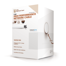 Bobina de Cable de 305 Metros (1000 Pies) de Cable Cat6 de Alto Desempeño, Super Flexible, UL, Cobre, Color Blanco, para Aplicaciones de Video Vigilancia y Redes de Datos