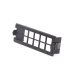 Placa Acopladora Vacía para Distribuidor de Fibra Óptica LP-ODF-8024, Acepta 12 Acopladores SC Simplex o 12 Acopladores LC Duplex, Color Negro