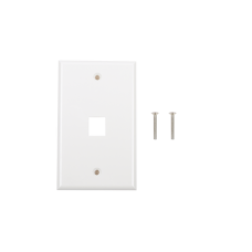 Placa de Pared de 1 Puerto, Keystone, Color Blanco