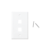 Placa de Pared de 2 Puertos, Keystone, Color Blanco