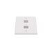 Placa de Pared de 2 Puertos, Keystone, Color Blanco