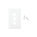 Placa de Pared de 3 Puertos, Keystone, Color Blanco