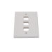 Placa de Pared de 3 Puertos, Keystone, Color Blanco