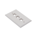 Placa de Pared de 3 Puertos, Keystone, Color Blanco