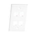 Placa de Pared de 4 Puertos, Keystone, Color Blanco