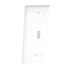 Placa de Pared de 1 Puerto, Keystone, con Espacio para Etiqueta, Color Blanco