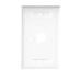 Placa de Pared de 1 Puerto, Keystone, con Espacio para Etiqueta, Color Blanco