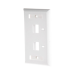 Placa de Pared de 2 Puertos, Keystone, con Espacio para Etiqueta, Color Blanco