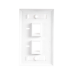 Placa de Pared de 2 Puertos, Keystone, con Espacio para Etiqueta, Color Blanco
