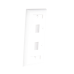 Placa de Pared de 2 Puertos, Keystone, con Espacio para Etiqueta, Color Blanco
