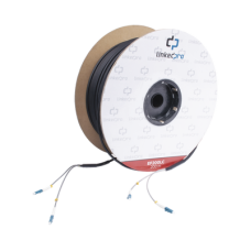 Carrete de Fibra Óptica Monomodo con Conectores LC-LC Duplex, Reforzada con Kevlar, de 200 Metros (656.17 Pies), Para Instalaciones Subterráneas por Tubería