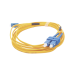 Jumper de Fibra Óptica Monomodo 9/125 LC/UPC-SC/UPC, PVC, 2.0 mm, Dúplex, Amarillo, 3 Metros (9.84 Pies)