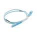 Jumper de Fibra Óptica Multimodo OM3 50/125 LC-LC OFNR (Riser), 2.0 mm, Dúplex, Aqua, 1 Metro (3.28 Pies)