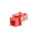 Módulo Jack Keystone Cat5e con Terminación 110 (Punchdown) para Faceplate - Color Rojo