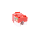 Módulo Jack Keystone Cat5e con Terminación 110 (Punchdown) para Faceplate - Color Rojo